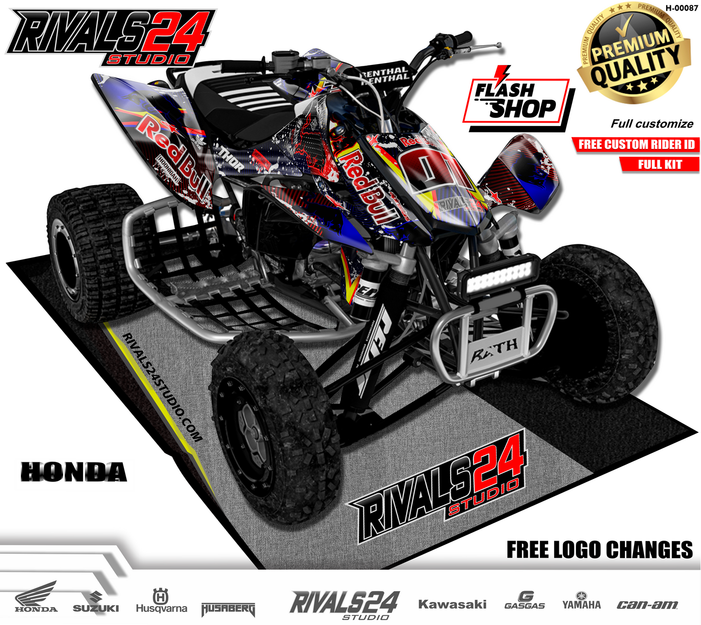 Honda TRX 450R 450ER graphics kit 2004 2005 2006 to 2014 decals