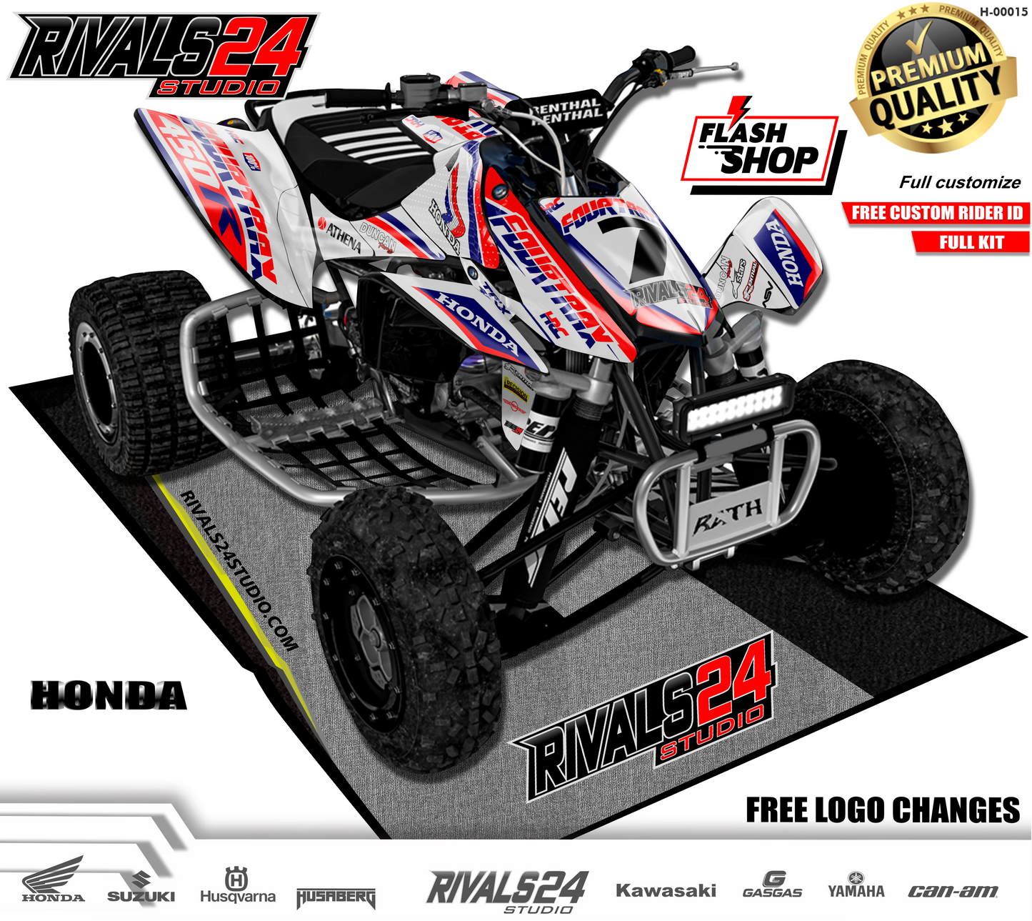 Honda TRX 450R 450ER graphics kit 2004 2005 2006 to 2014 decals