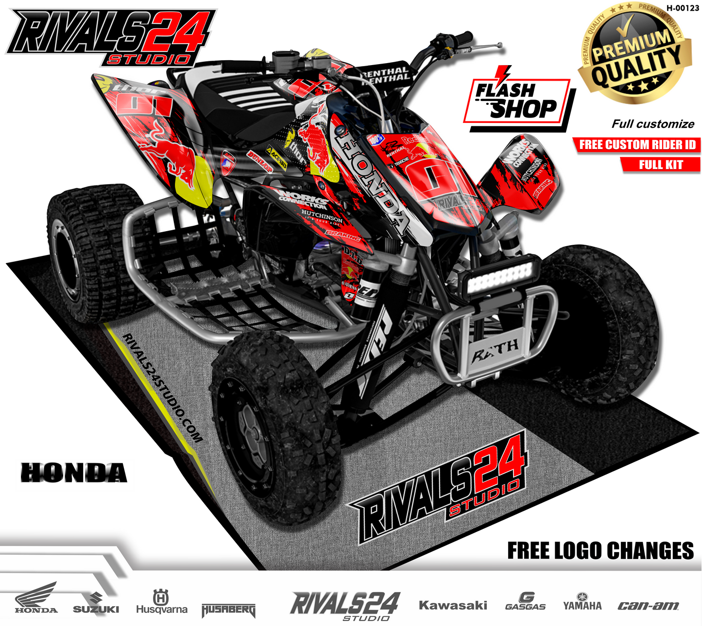 Honda TRX 450R 450ER graphics kit 2004 2005 2006 to 2014 decals