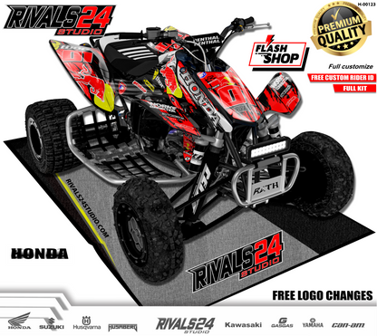 Honda TRX 450R 450ER graphics kit 2004 2005 2006 to 2014 decals
