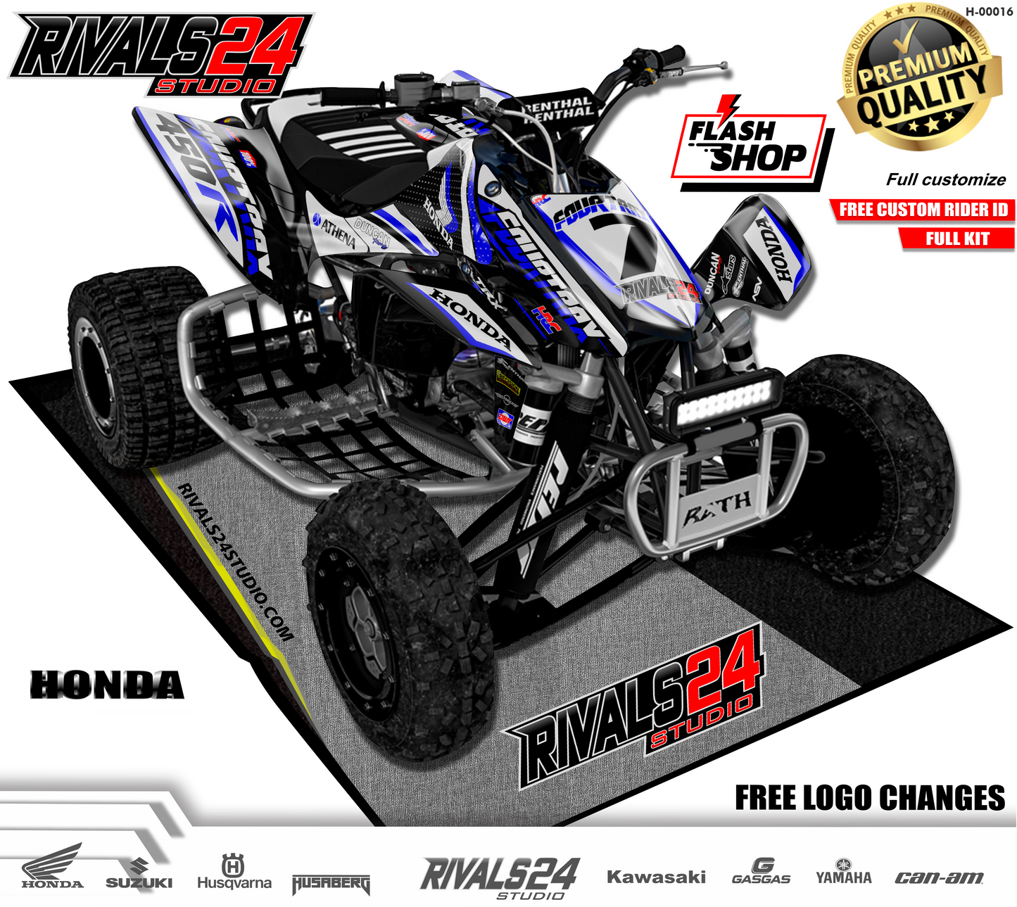 Honda TRX 450R 450ER graphics kit 2004 2005 2006 to 2014 decals