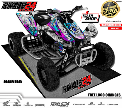 Honda TRX 450R 450ER graphics kit 2004 2005 2006 to 2014 decals
