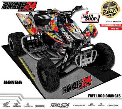 Honda TRX 450R 450ER graphics kit 2004 2005 2006 to 2014 decals