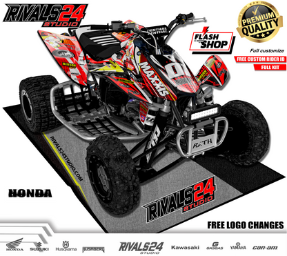 Honda TRX 450R 450ER graphics kit 2004 2005 2006 to 2014 decals