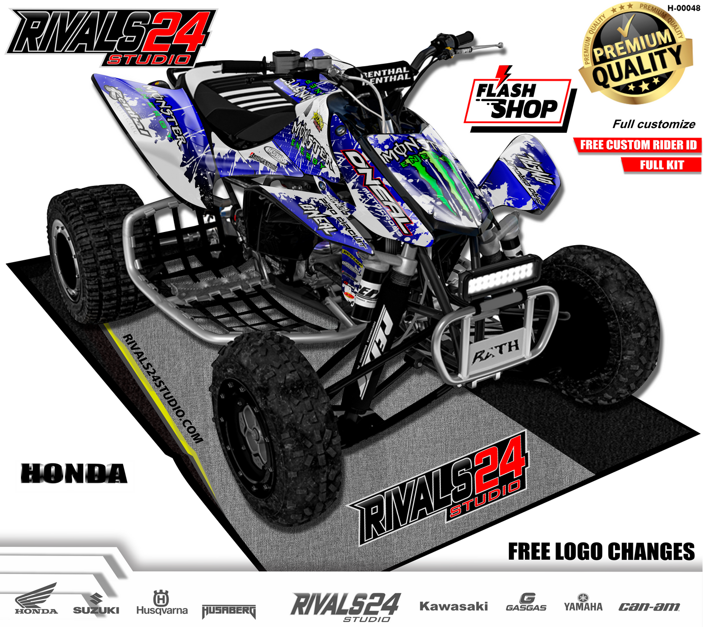 Honda TRX 450R 450ER graphics kit 2004 2005 2006 to 2014 decals