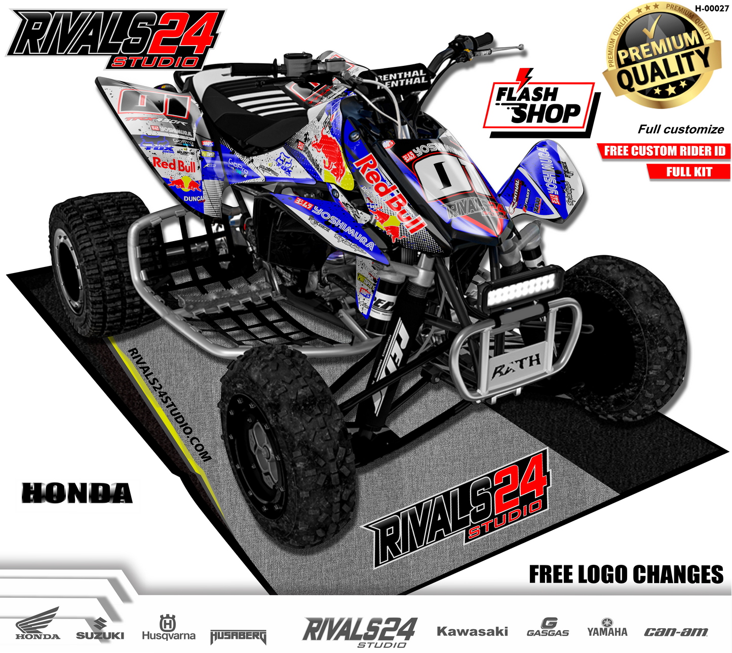 Honda TRX 450R 450ER graphics kit 2004 2005 2006 to 2014 decals