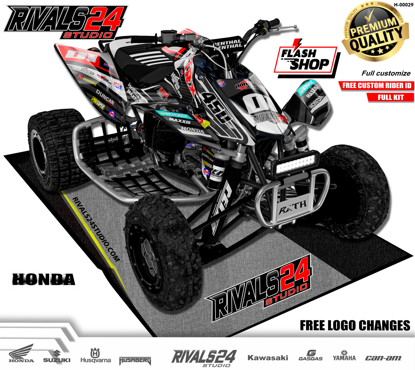 Honda TRX 450R 450ER graphics kit 2004 2005 2006 to 2014 decals