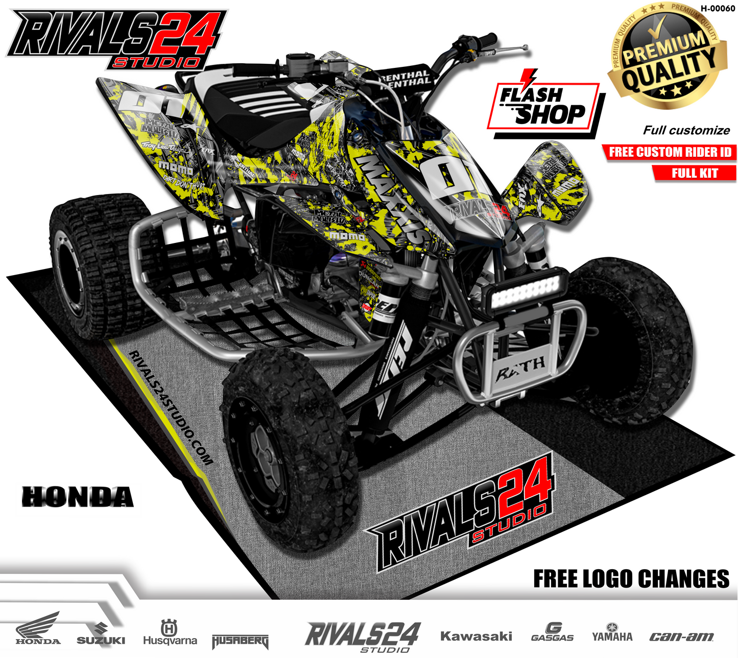 Honda TRX 450R 450ER graphics kit 2004 2005 2006 to 2014 decals