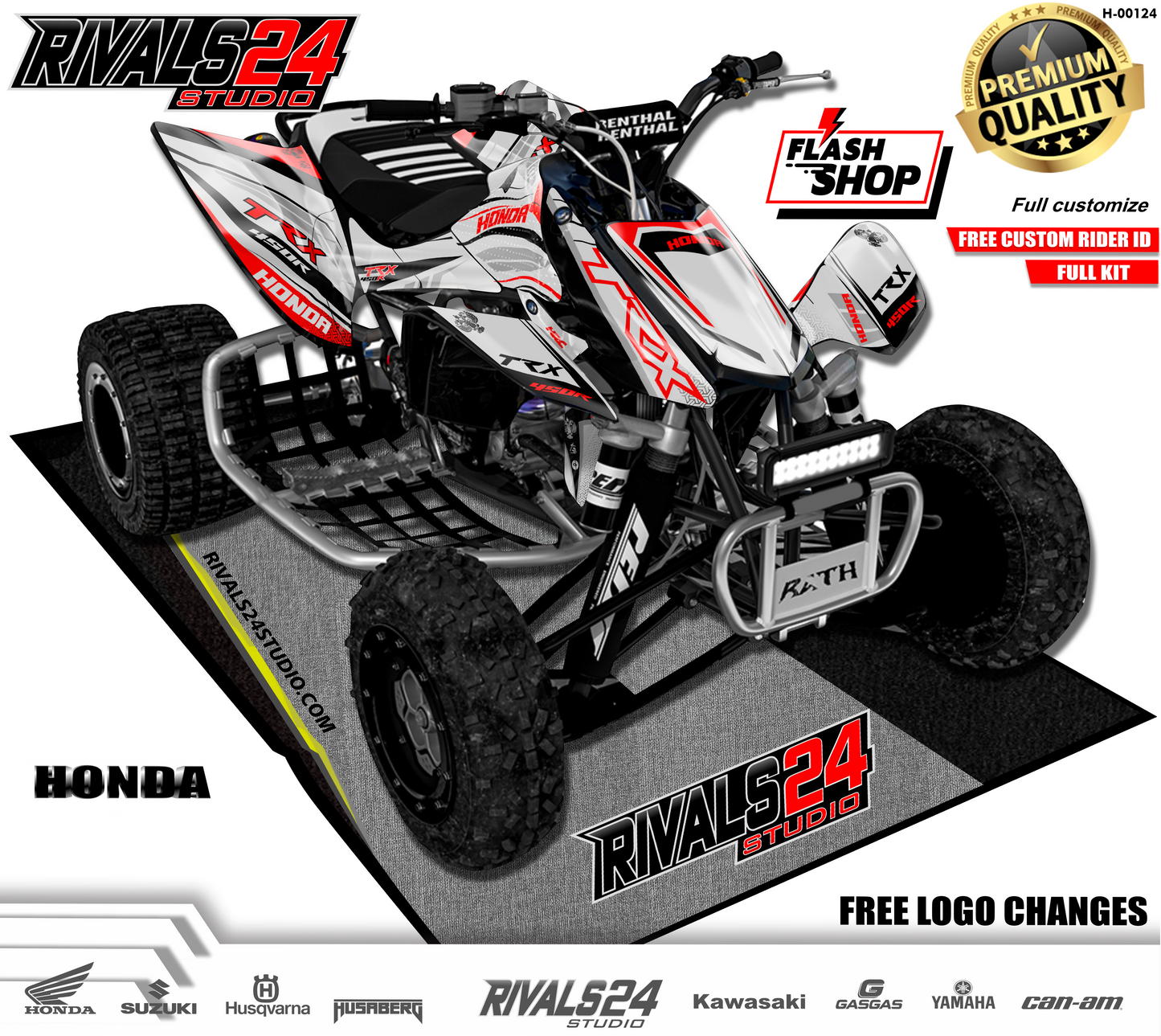 Honda TRX 450R 450ER graphics kit 2004 2005 2006 to 2014 decals