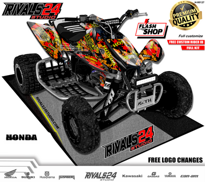 Honda TRX 450R 450ER graphics kit 2004 2005 2006 to 2014 decals