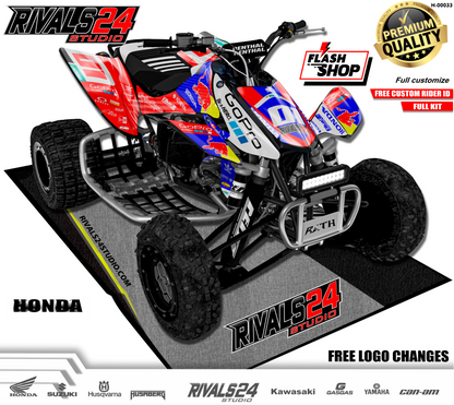 Honda TRX 450R 450ER graphics kit 2004 2005 2006 to 2014 decals