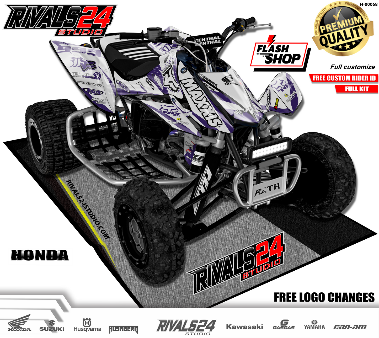 Honda TRX 450R 450ER graphics kit 2004 2005 2006 to 2014 decals