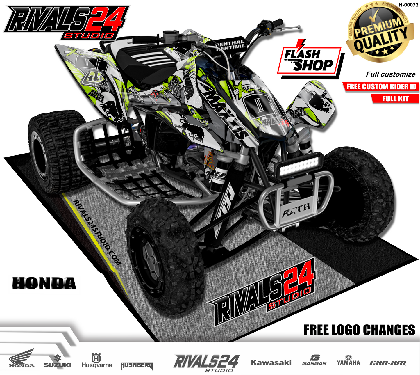 Honda TRX 450R 450ER graphics kit 2004 2005 2006 to 2014 decals