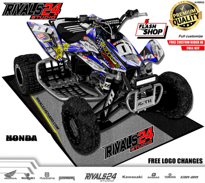 Honda TRX 450R 450ER graphics kit 2004 2005 2006 to 2014 decals