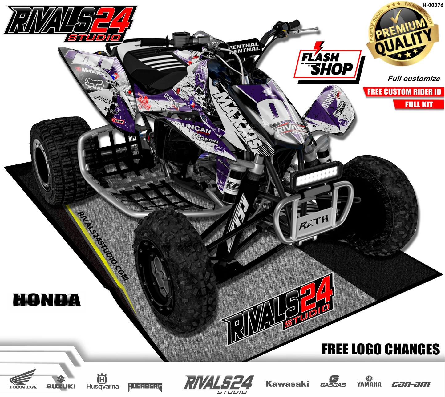 Honda TRX 450R 450ER graphics kit 2004 2005 2006 to 2014 decals