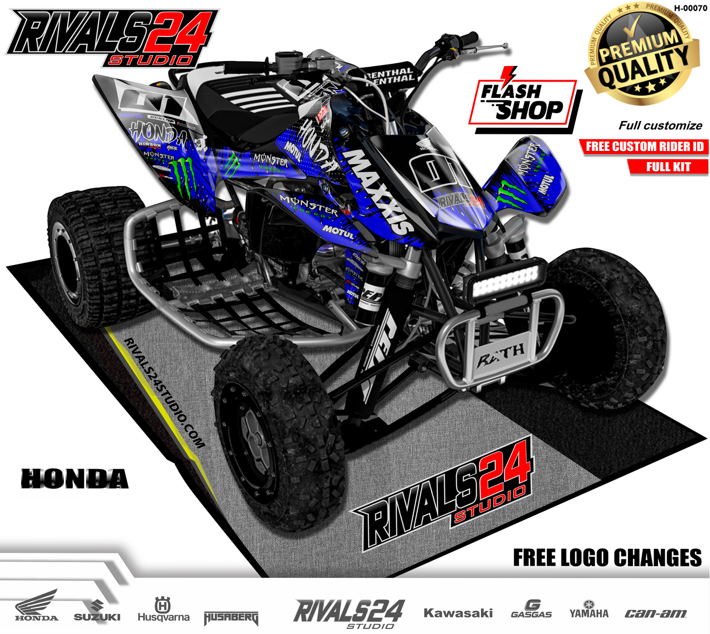 Honda TRX 450R 450ER graphics kit 2004 2005 2006 to 2014 decals