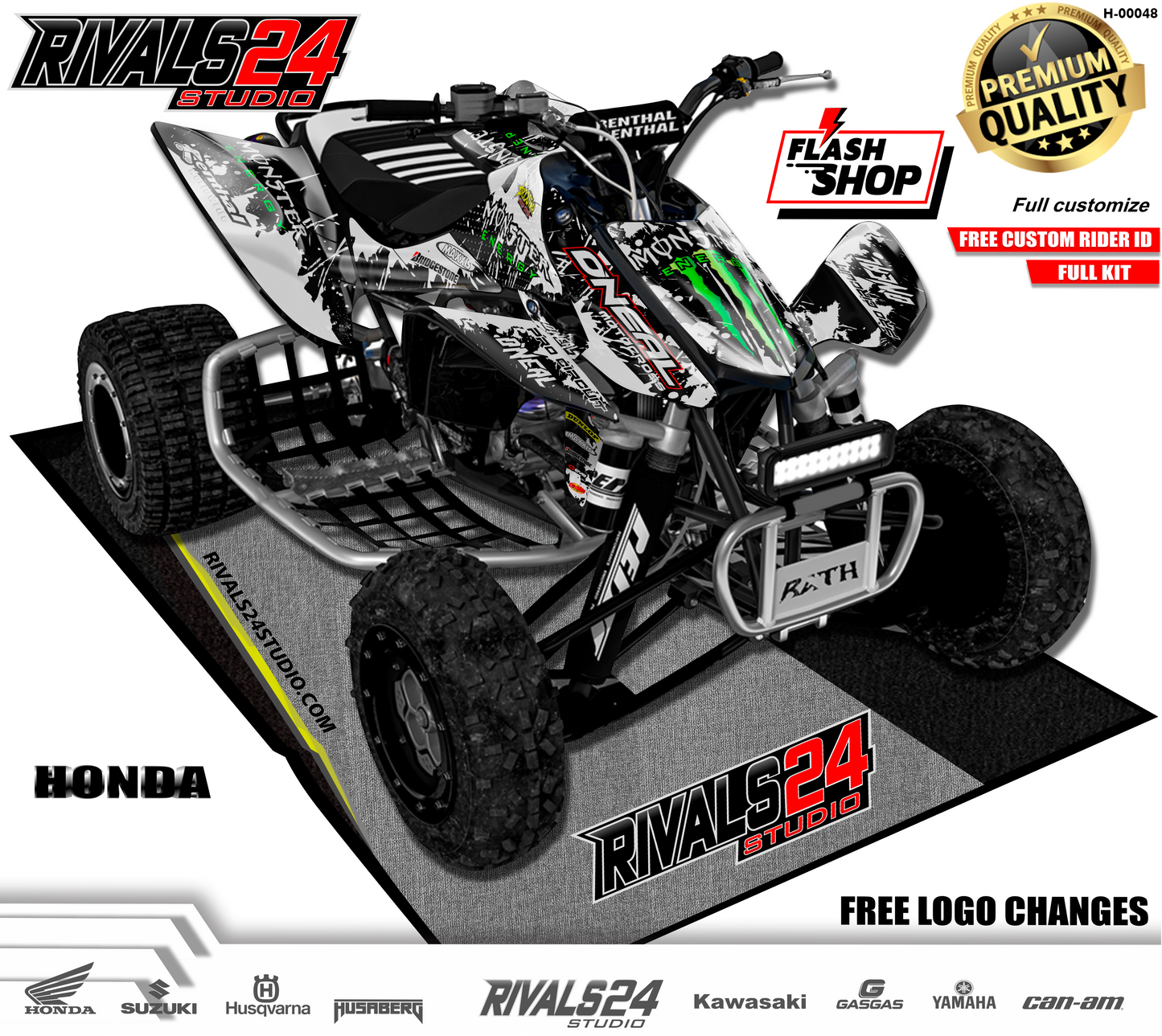 Honda TRX 450R 450ER graphics kit 2004 2005 2006 to 2014 decals