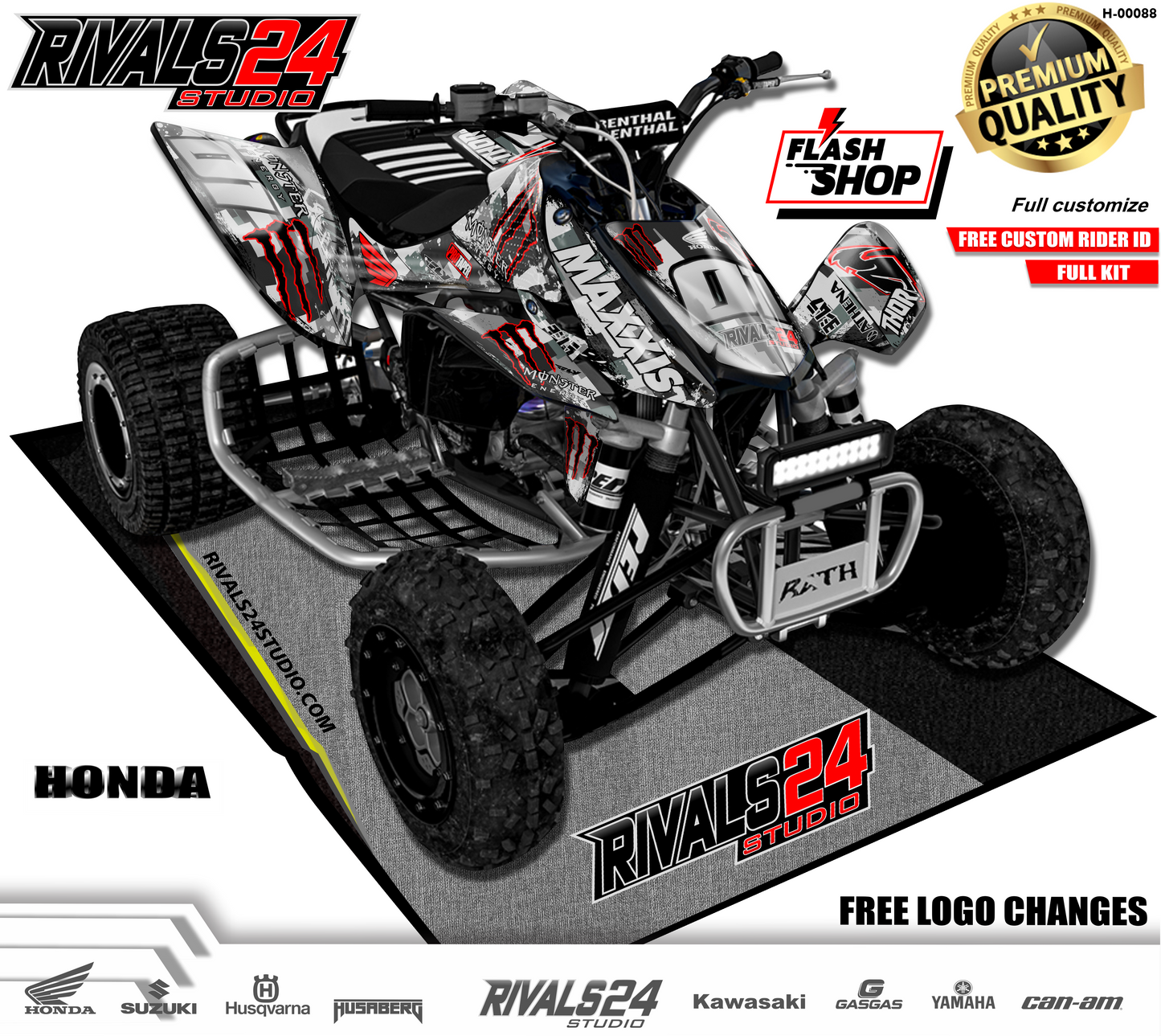 Honda TRX 450R 450ER graphics kit 2004 2005 2006 to 2014 decals