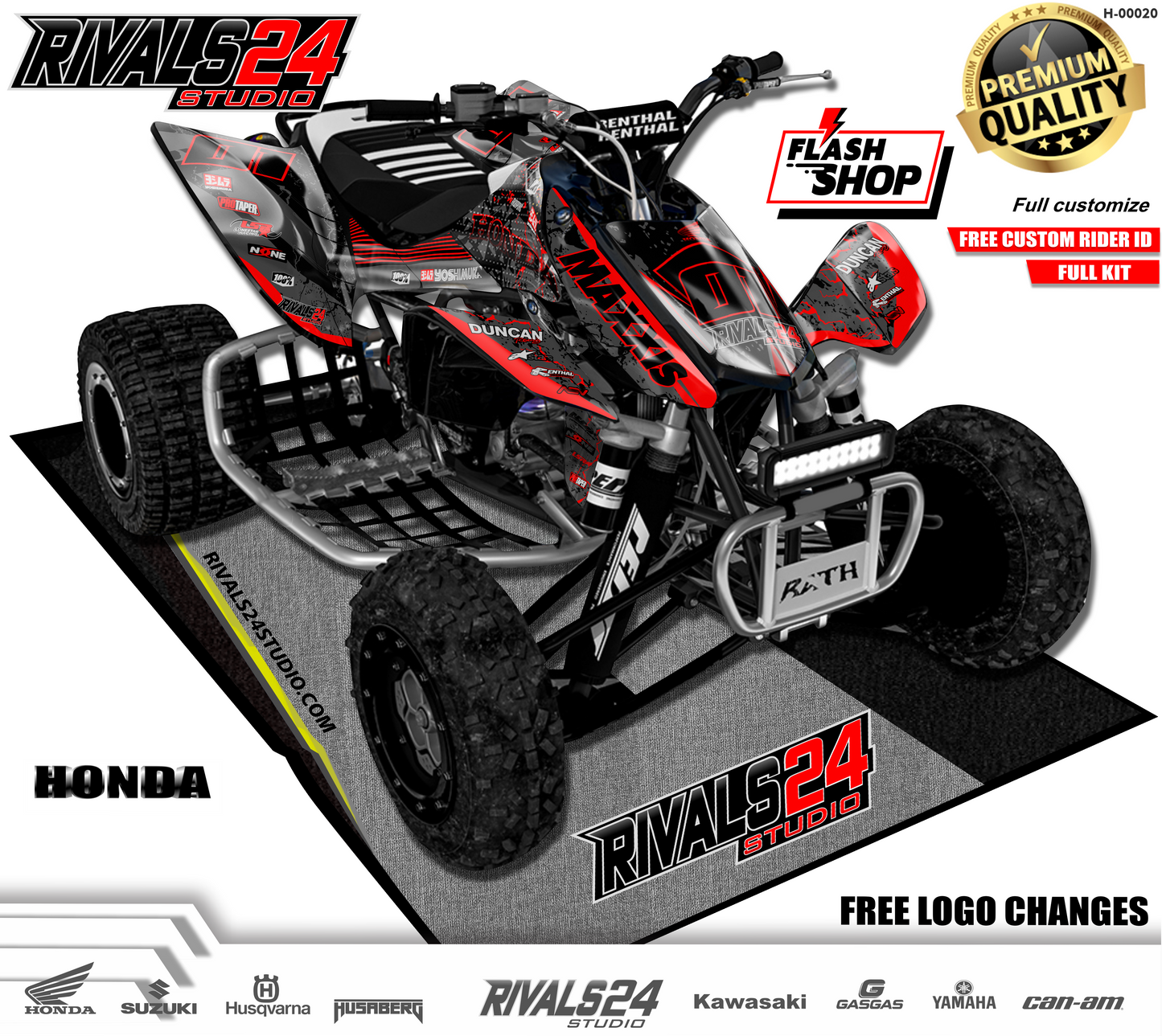 Honda TRX 450R 450ER graphics kit 2004 2005 2006 to 2014 decals