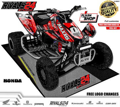 Honda TRX 450R 450ER graphics kit 2004 2005 2006 to 2014 decals