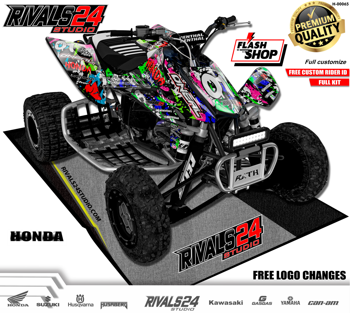 Honda TRX 450R 450ER graphics kit 2004 2005 2006 to 2014 decals