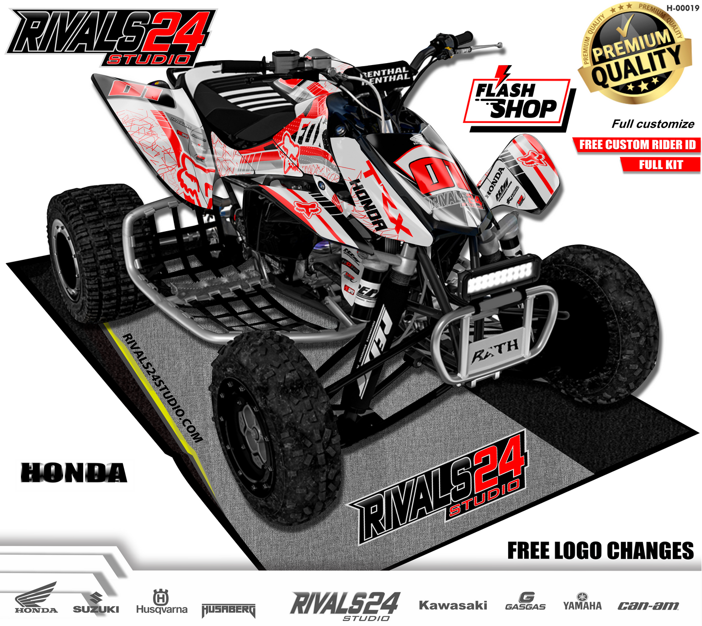 Honda TRX 450R 450ER graphics kit 2004 2005 2006 to 2014 decals