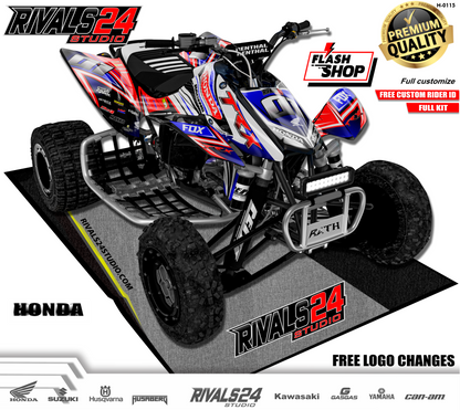 Honda TRX 450R 450ER graphics kit 2004 2005 2006 to 2014 decals