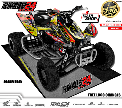 Honda TRX 450R 450ER graphics kit 2004 2005 2006 to 2014 decals