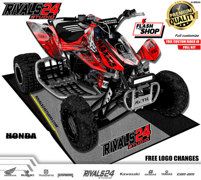 Honda TRX 450R 450ER graphics kit 2004 2005 2006 to 2014 decals
