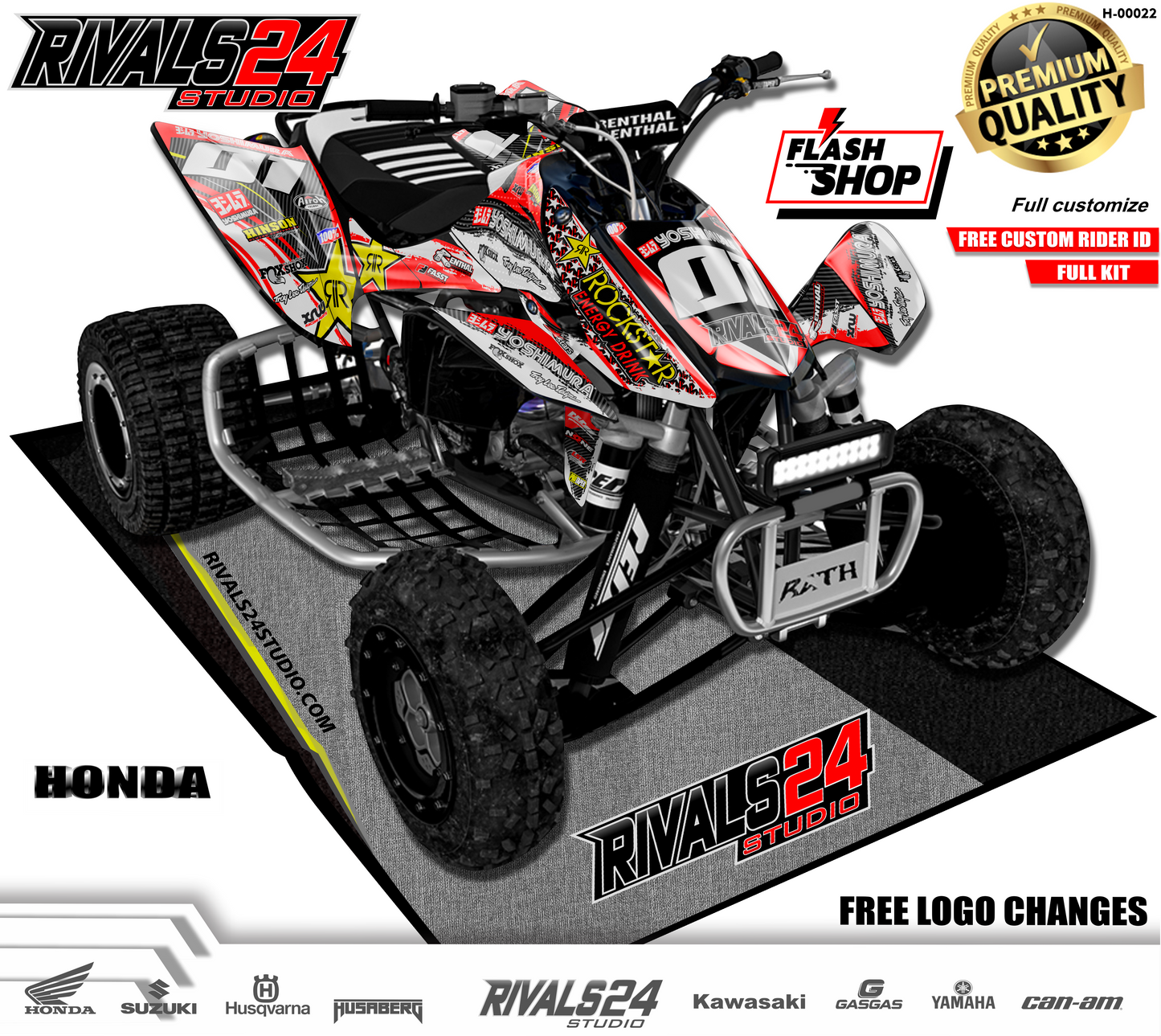 Honda TRX 450R 450ER graphics kit 2004 2005 2006 to 2014 decals