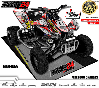 Honda TRX 450R 450ER graphics kit 2004 2005 2006 to 2014 decals