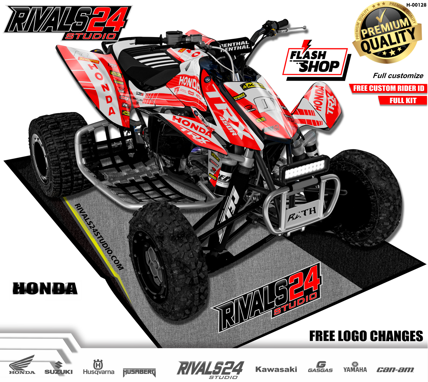 Honda TRX 450R 450ER graphics kit 2004 2005 2006 to 2014 decals