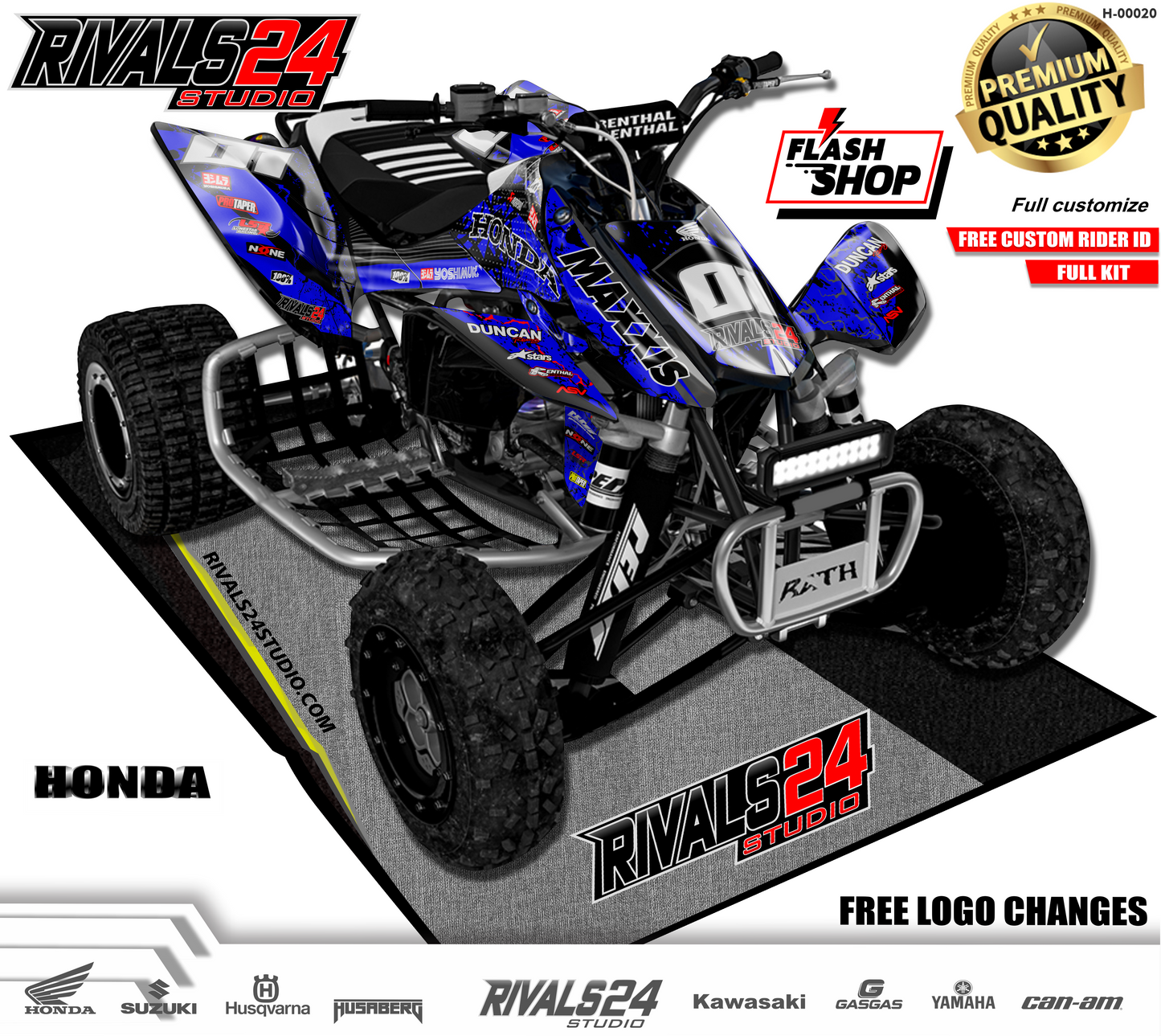 Honda TRX 450R 450ER graphics kit 2004 2005 2006 to 2014 decals