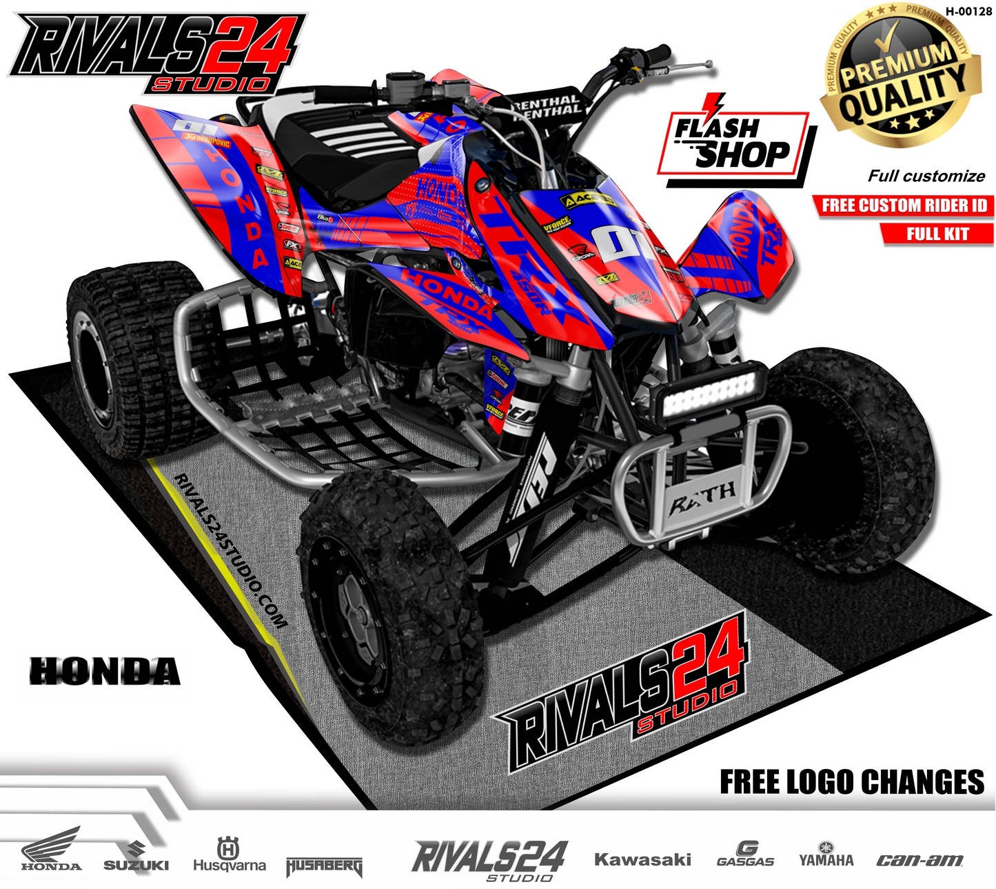 Honda TRX 450R 450ER graphics kit 2004 2005 2006 to 2014 decals