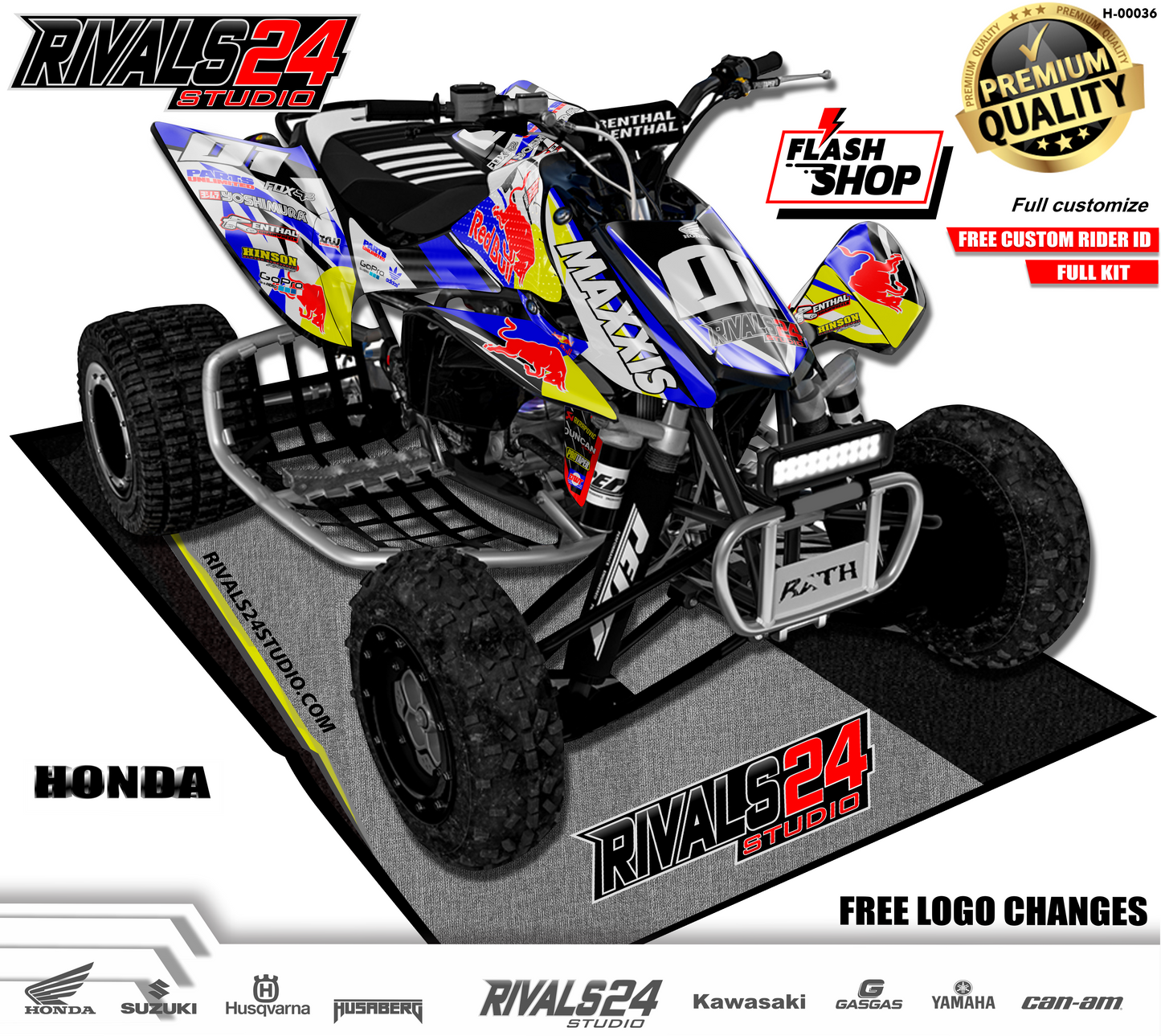 Honda TRX 450R 450ER graphics kit 2004 2005 2006 to 2014 decals