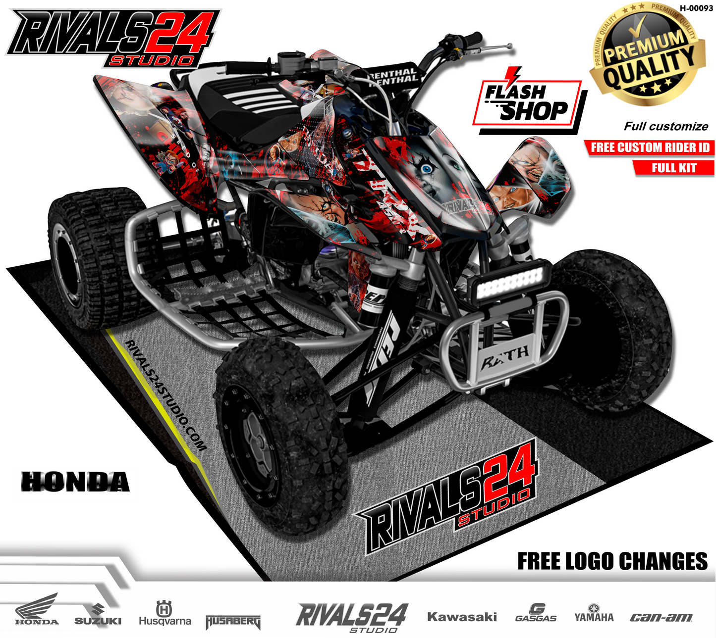 Honda TRX 450R 450ER graphics kit 2004 2005 2006 to 2014 decals