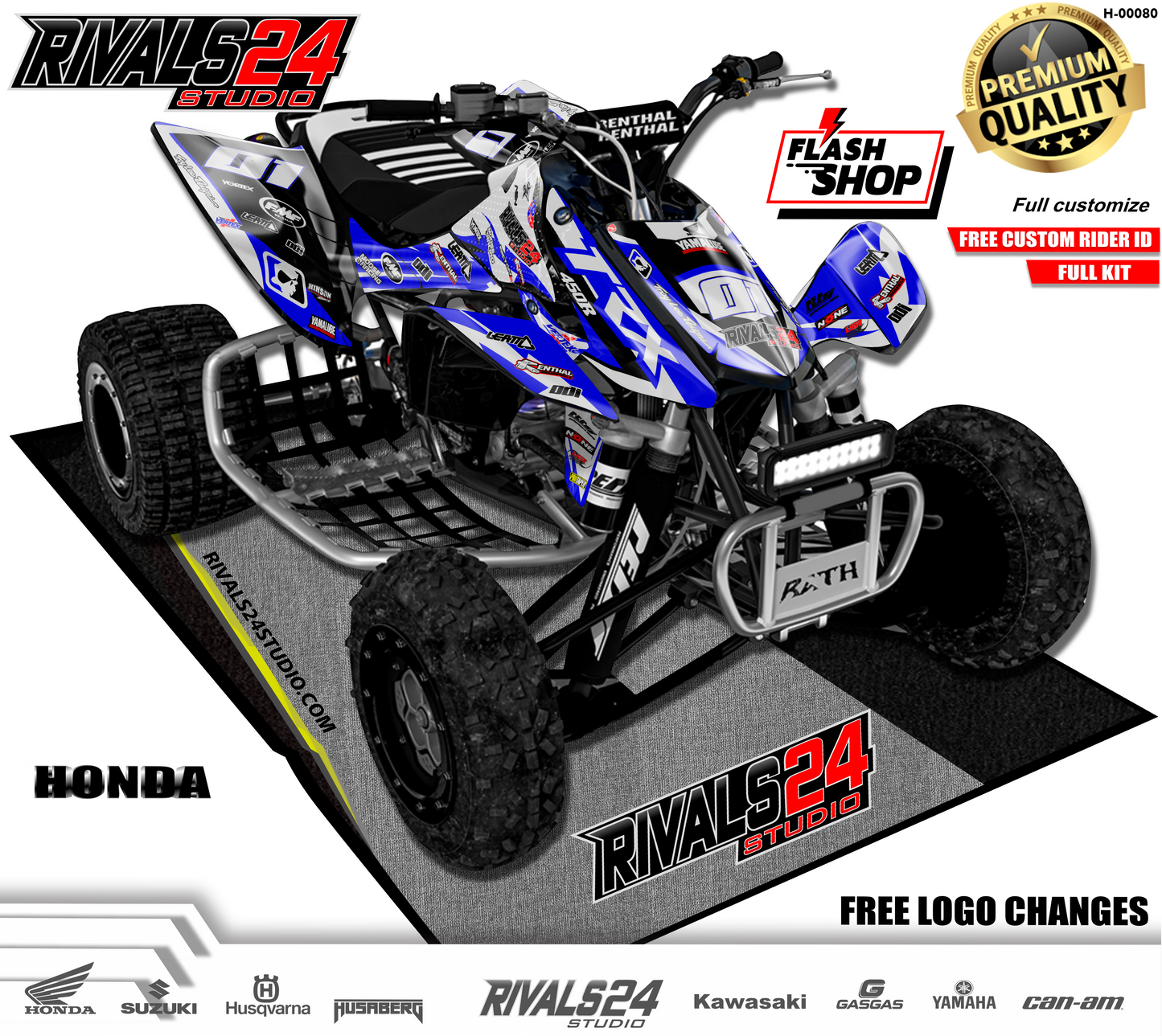 Honda TRX 450R 450ER graphics kit 2004 2005 2006 to 2014 decals