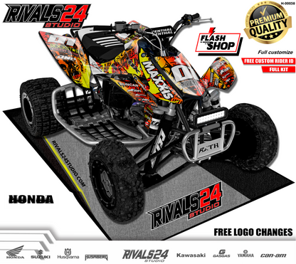 Honda TRX 450R 450ER graphics kit 2004 2005 2006 to 2014 decals