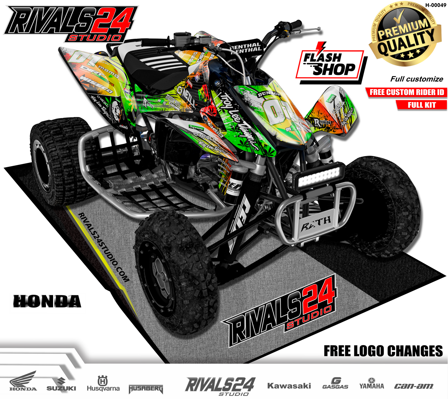 Honda TRX 450R 450ER graphics kit 2004 2005 2006 to 2014 decals