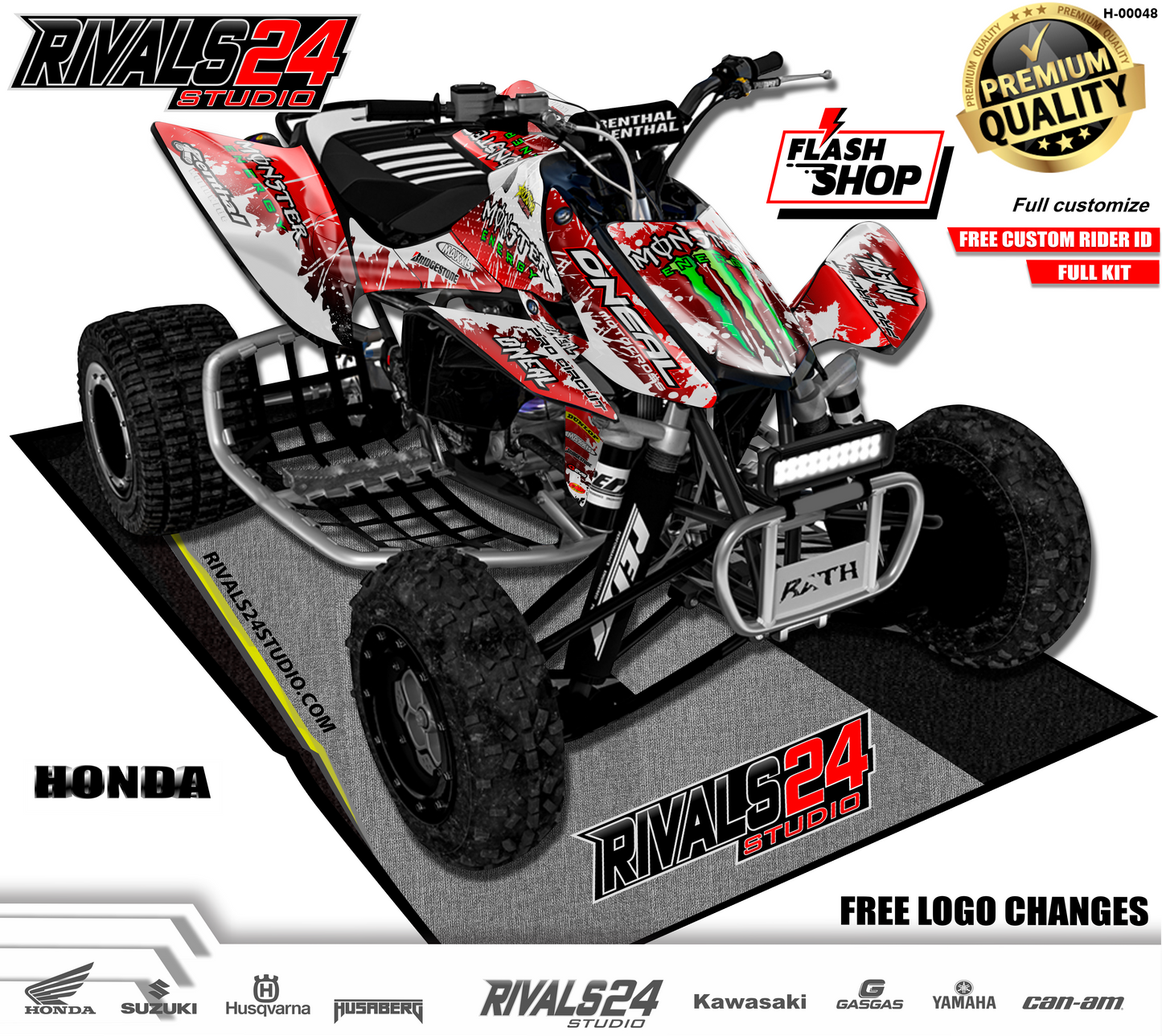 Honda TRX 450R 450ER graphics kit 2004 2005 2006 to 2014 decals