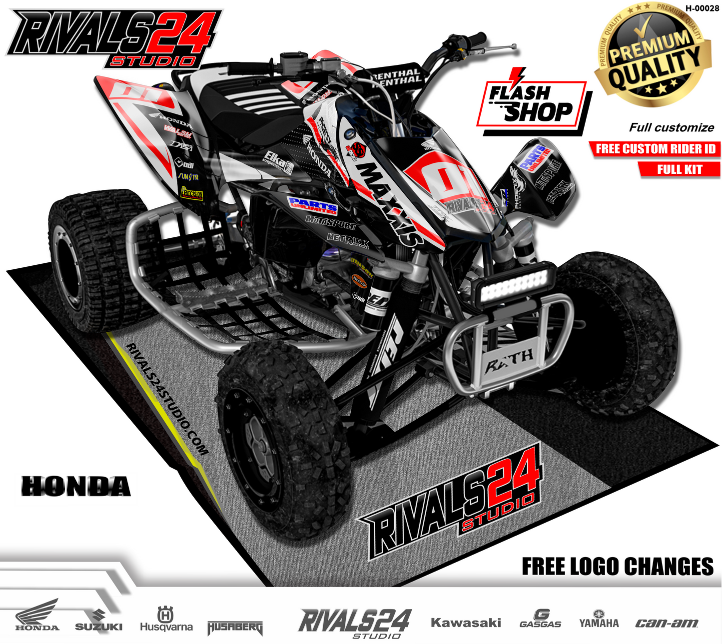 Honda TRX 450R 450ER graphics kit 2004 2005 2006 to 2014 decals