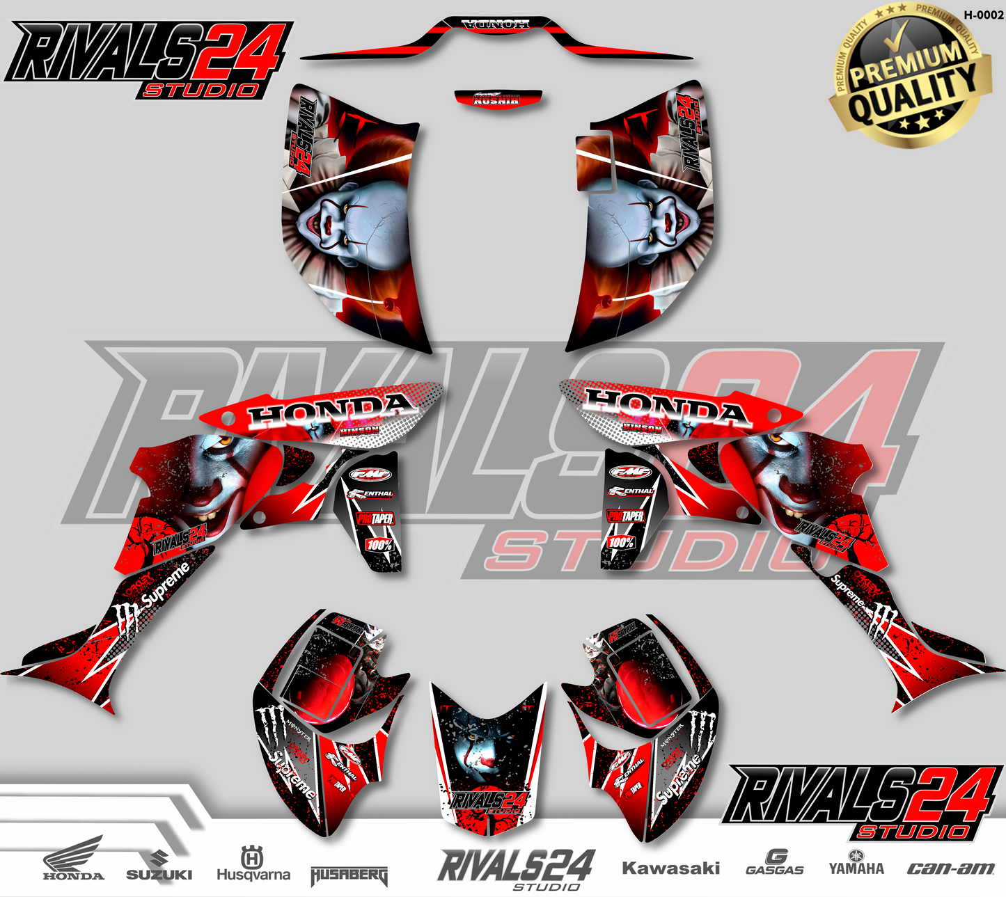 Honda TRX 450R 450ER graphics kit 2004 2005 2006 to 2014 decals