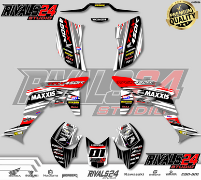 Honda TRX 450R 450ER graphics kit 2004 2005 2006 to 2014 decals