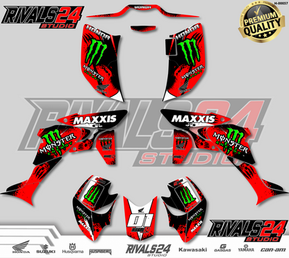Honda TRX 450R 450ER graphics kit 2004 2005 2006 to 2014 decals
