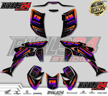 Honda TRX 450R 450ER graphics kit 2004 2005 2006 to 2014 decals