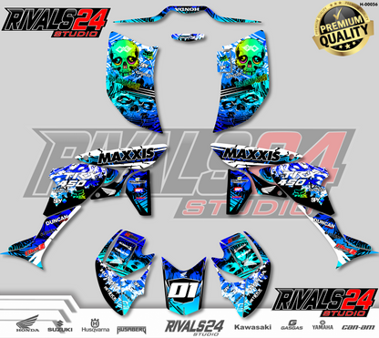 Honda TRX 450R 450ER graphics kit 2004 2005 2006 to 2014 decals