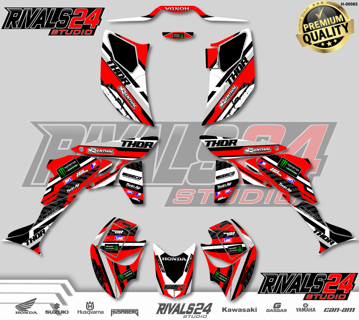 Honda TRX 450R 450ER graphics kit 2004 2005 2006 to 2014 decals