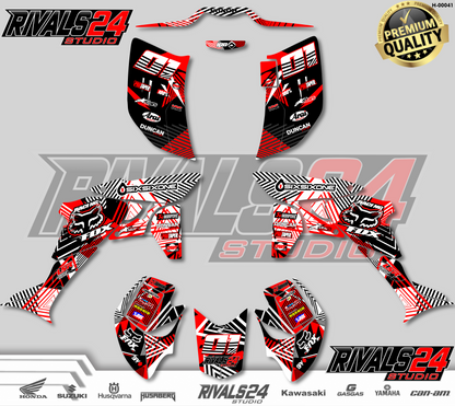Honda TRX 450R 450ER graphics kit 2004 2005 2006 to 2014 decals