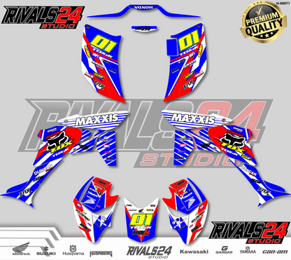 Honda TRX 450R 450ER graphics kit 2004 2005 2006 to 2014 decals