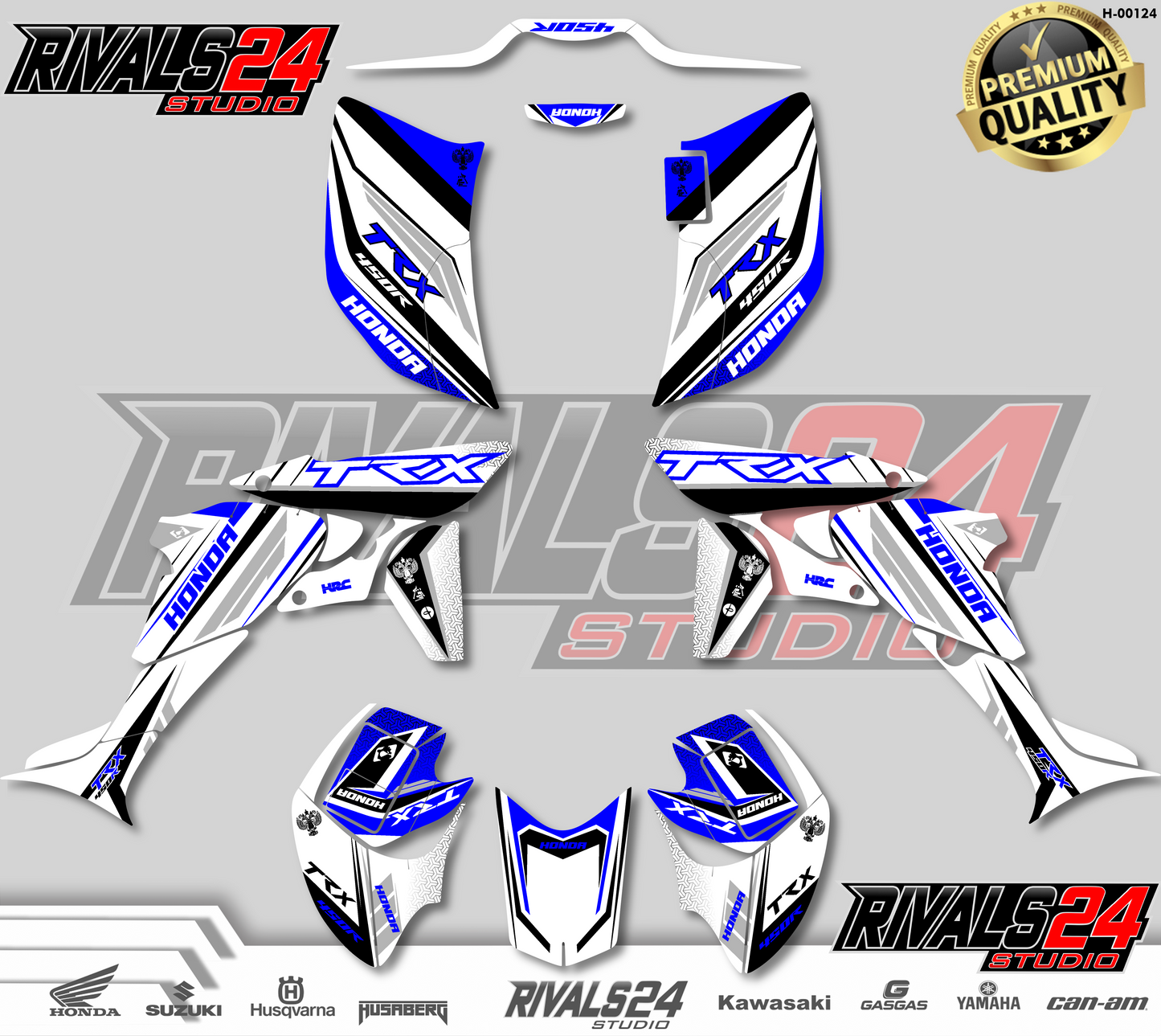 Honda TRX 450R 450ER graphics kit 2004 2005 2006 to 2014 decals